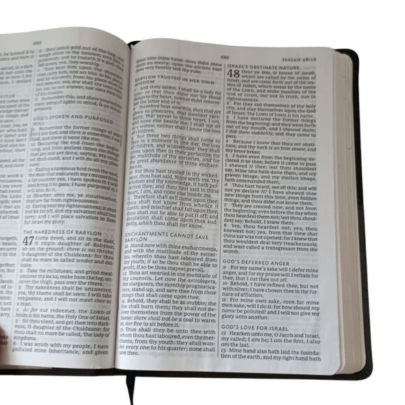 Thinline Bible Large Print Imitation Leather Red Letter Edition Thomas Nelson - Picture 8 of 16